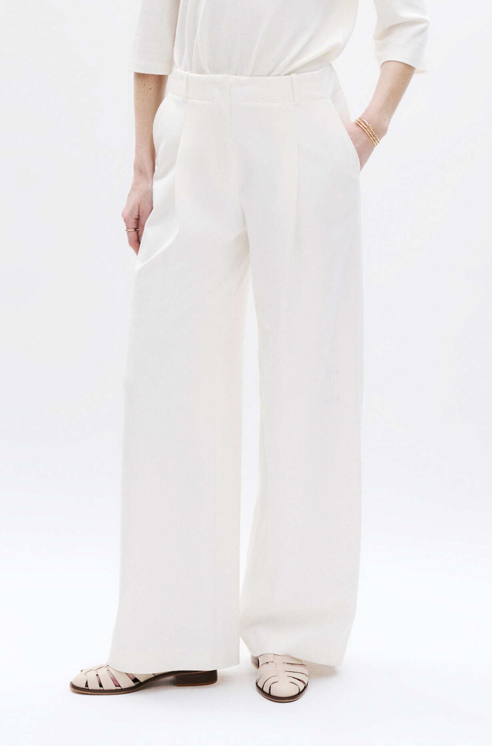 Pantalon Principo ecru femme