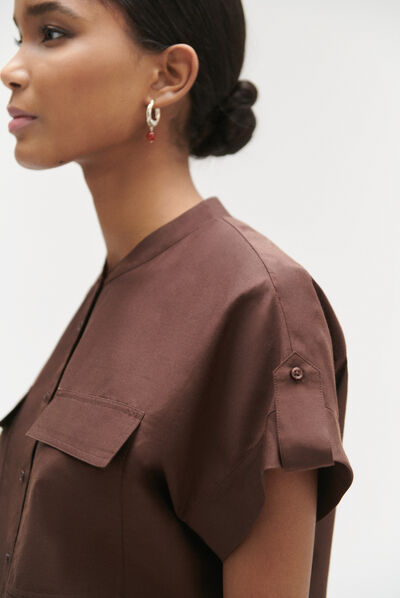 Camicia Allan marrone scuro donna