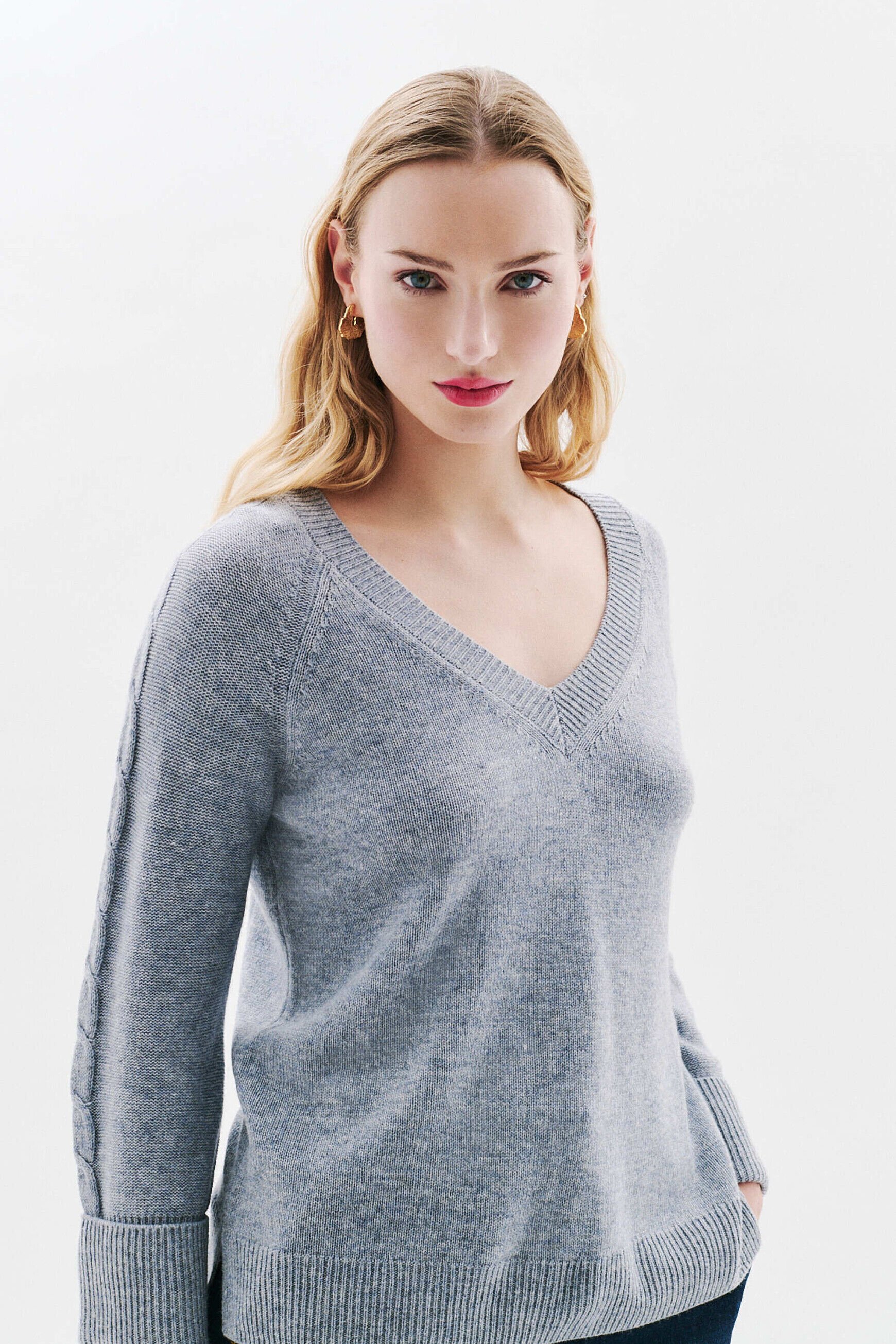 Pull mjade gris femme
