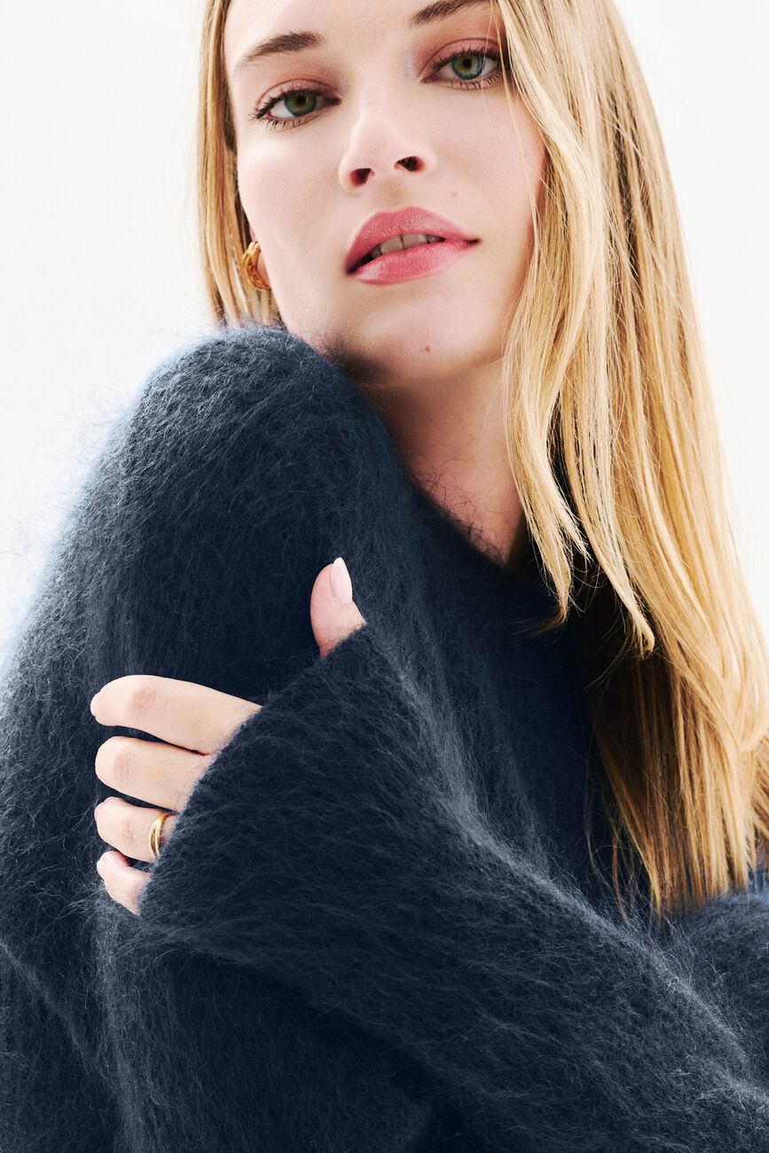 Maggie sweater navy blue woman