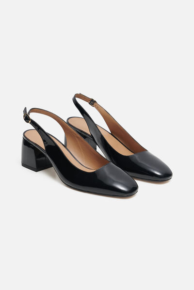 Zapatos melta negro mujer