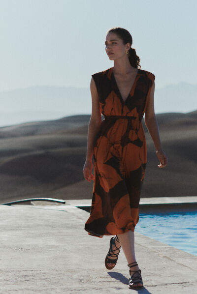 robe yolanda marron fonce femme