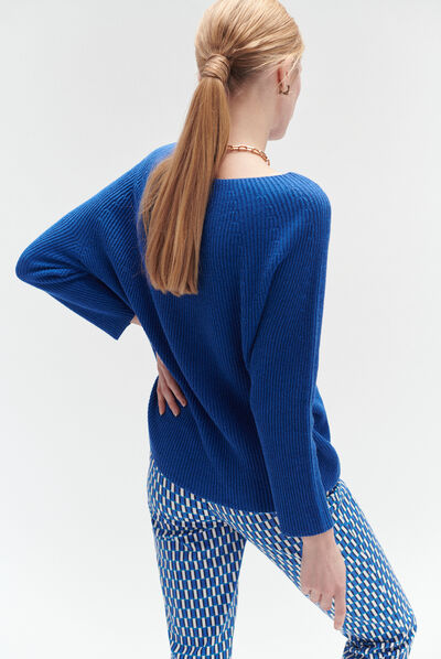 pull alma bleu electrique femme