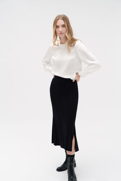 jupe midi alba noir femme