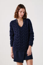 Sweater mstanley navy blue woman