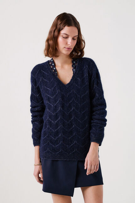 Maglione mstanley blu navy donna