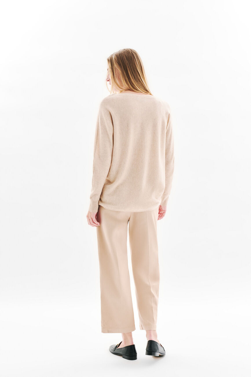 Pull mamelia 100 % cachemire gris clair femme