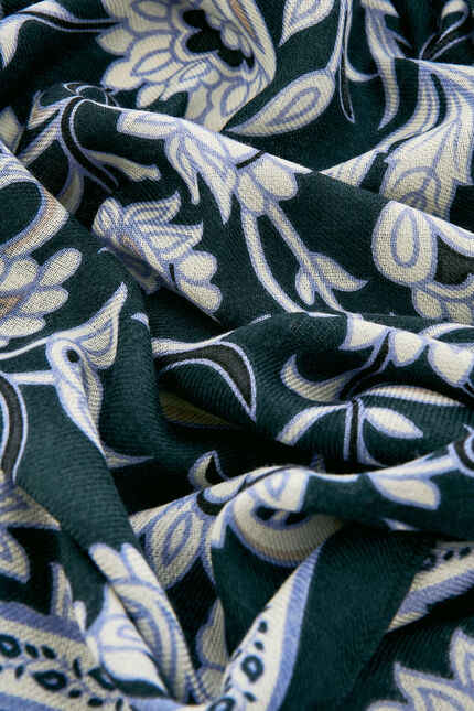 Lamira 100% wool scarf khaki green woman