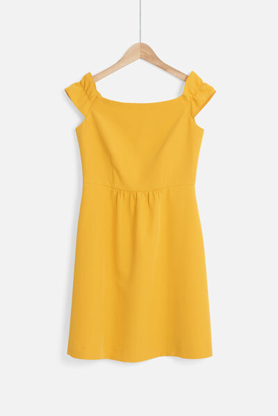 Robe margaux jaune or femme