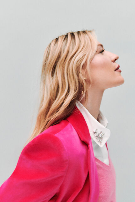 Blazer vambre rose femme