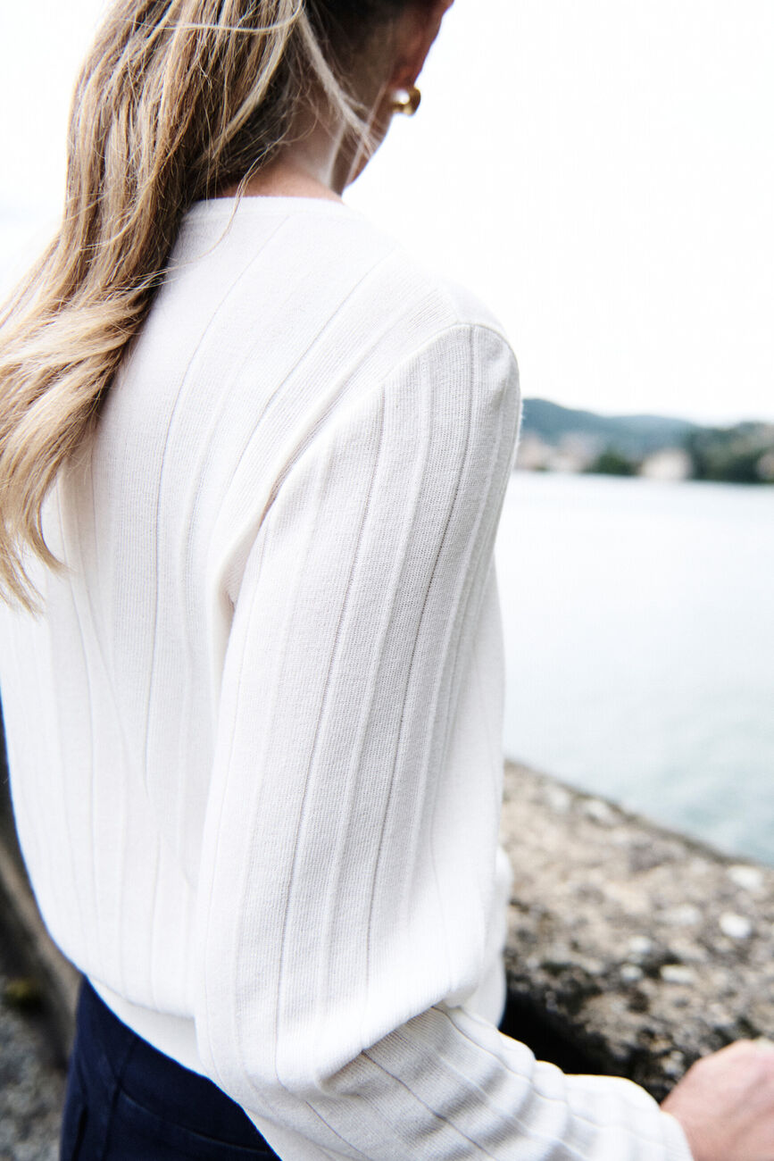 Pull Mvirginia ecru femme