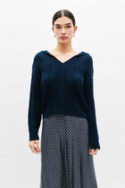 Sweater Mnathan navy blue woman