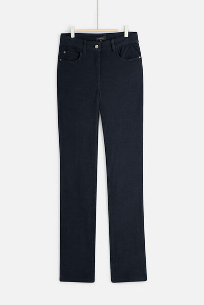 Pantalón Chicago de terciopelo azul marino mujer