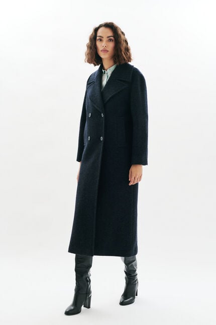 Gabanone2 coat 100% wool navy blue woman