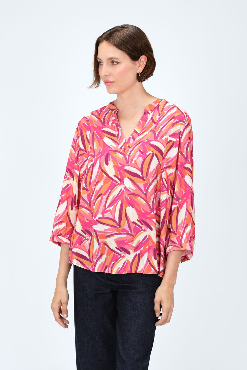 Blouse libye rose vif femme