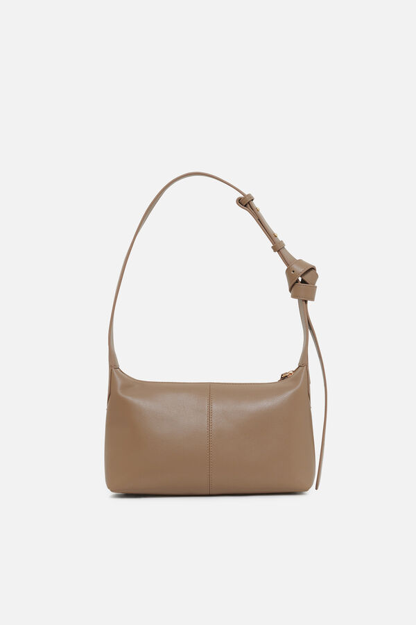 Sac Soa en cuir naturel beige femme