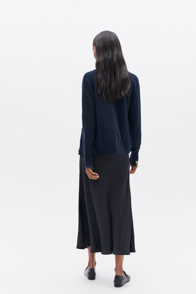 Pull marika bleu marine femme