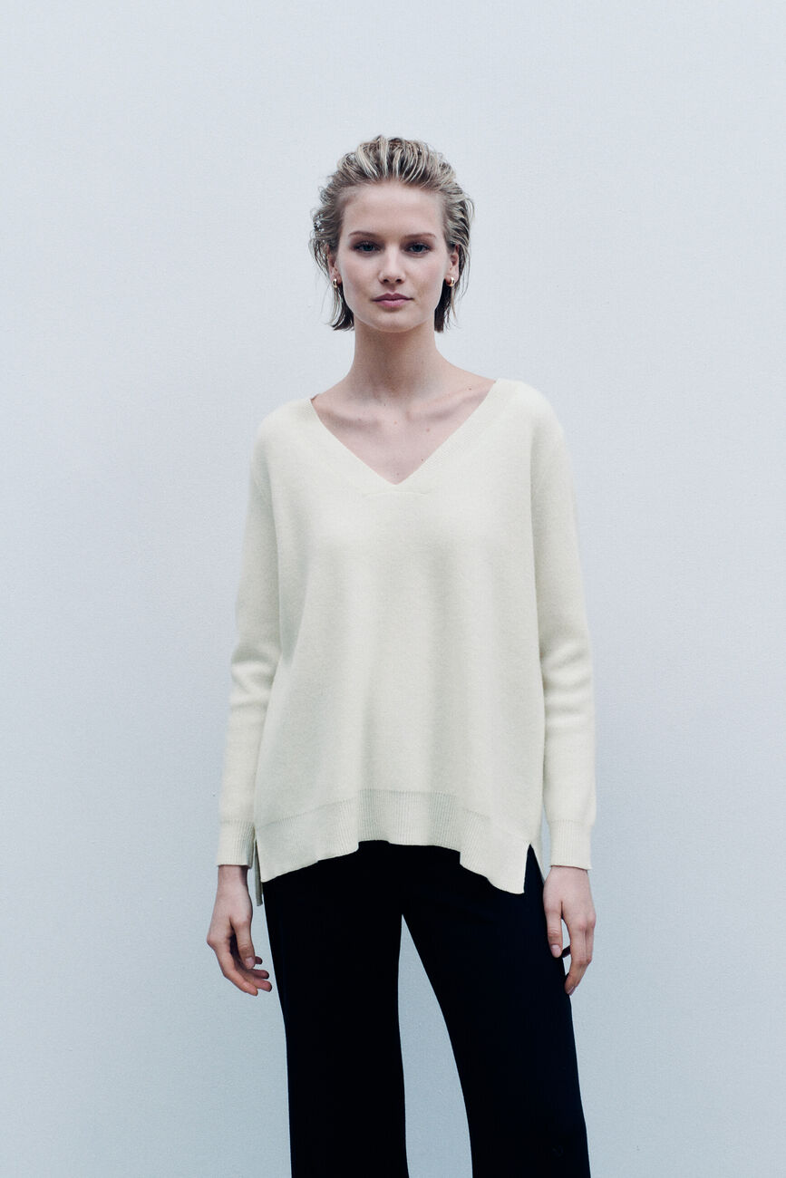 Pull Mleopold made in Italy ivoire femme