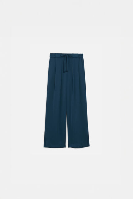 Pantalon piano bleu petrole femme