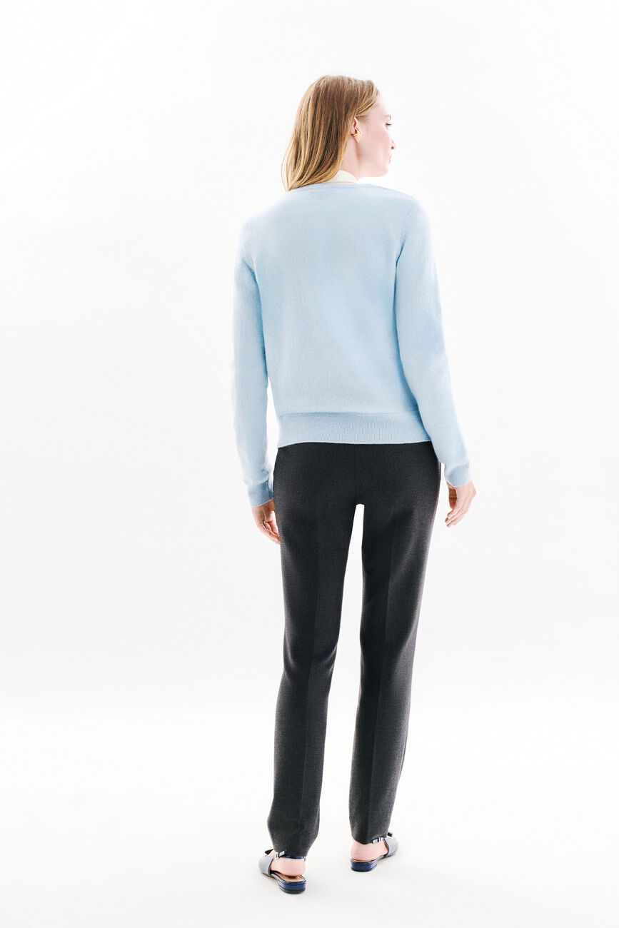 Pull marianne2 100 % cachemire bleu pastel femme