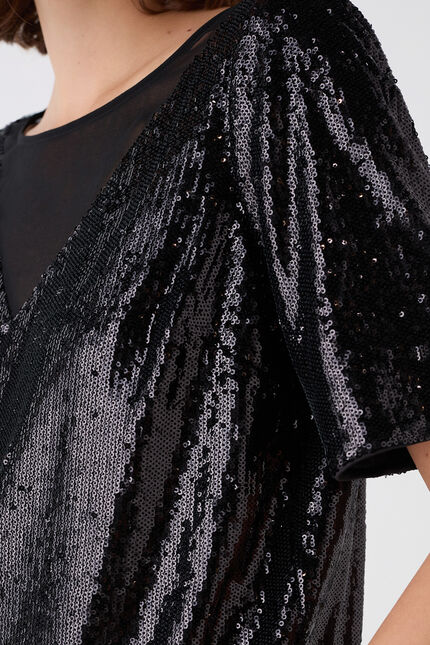 Blouse cjoy noir femme