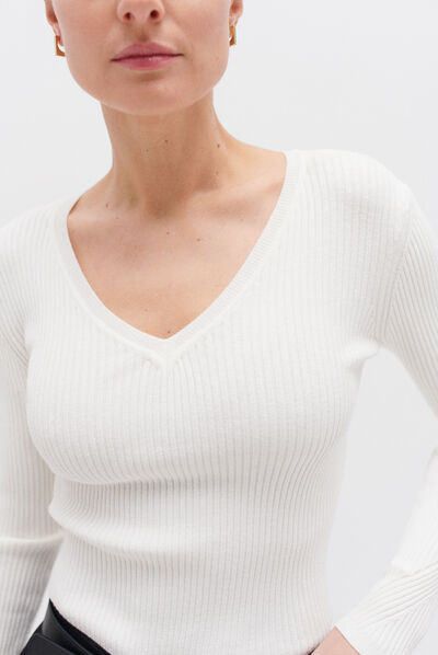 pull agatha ivoire femme