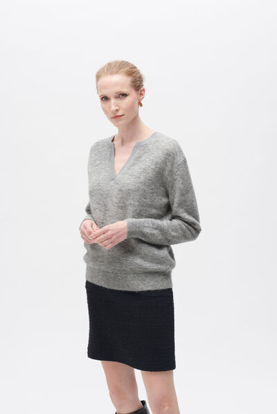 Pull maddy gris clair femme