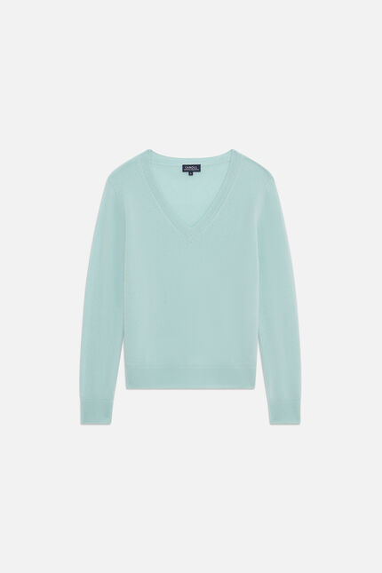 Pull marianne2 100 % cachemire bleu turquoise femme