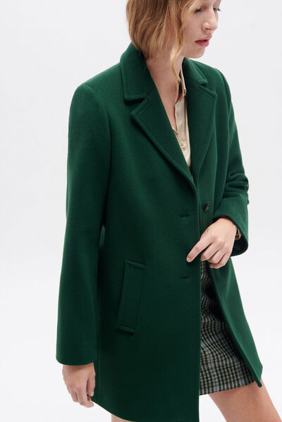 Manteau gustini vert fonce femme