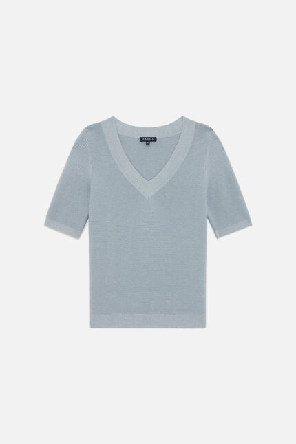 Pull Mlevi bleu ciel femme