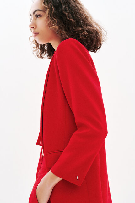 Vermeille jas rood vrouw