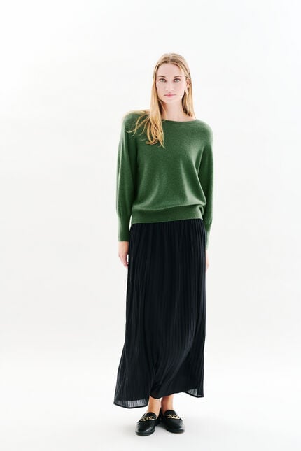 mchelsea maglione 100% cachemire verde donna