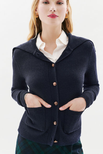 Gilet mlouna bleu marine femme