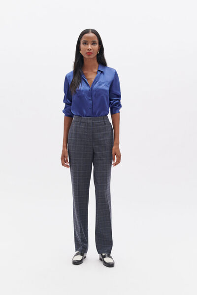 Pantalon pierre bleu femme