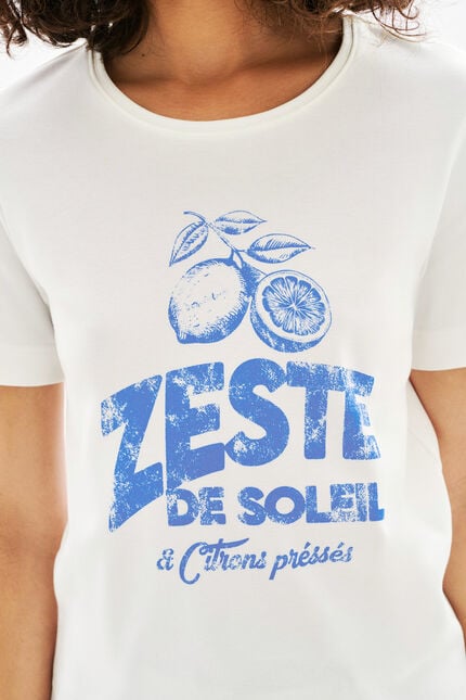 T-shirt Tcitron ecru femme