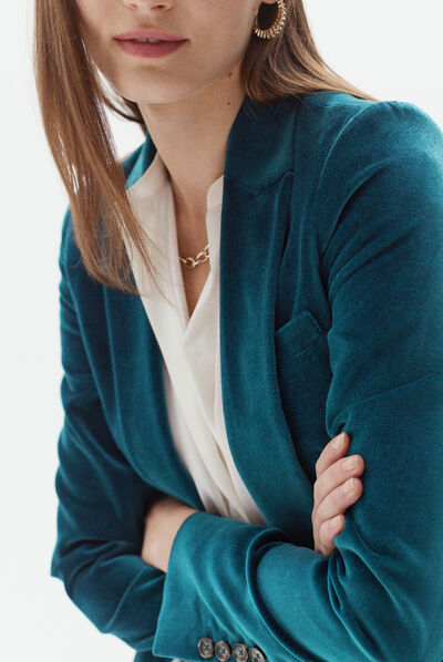 blazer aurora bleu petrole femme