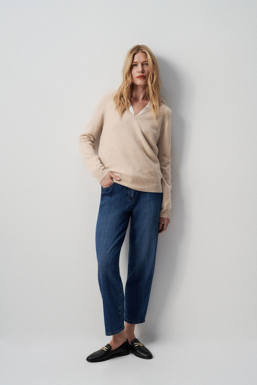 Pull marianne2 100 % cachemire beige femme