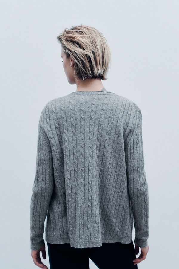 Trui Mtheophile made in Italy grijs vrouw