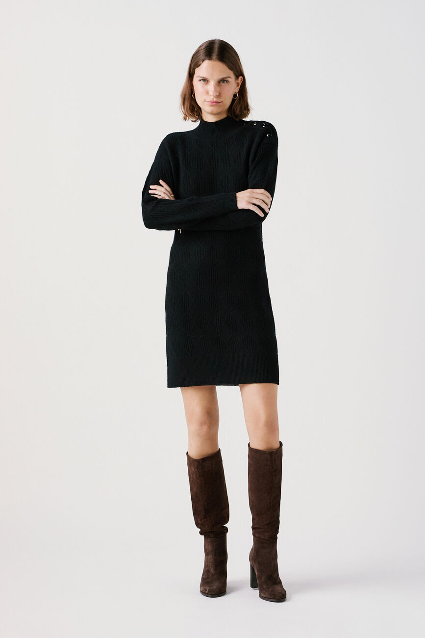 Robe Rmaeva 100% laine noir femme