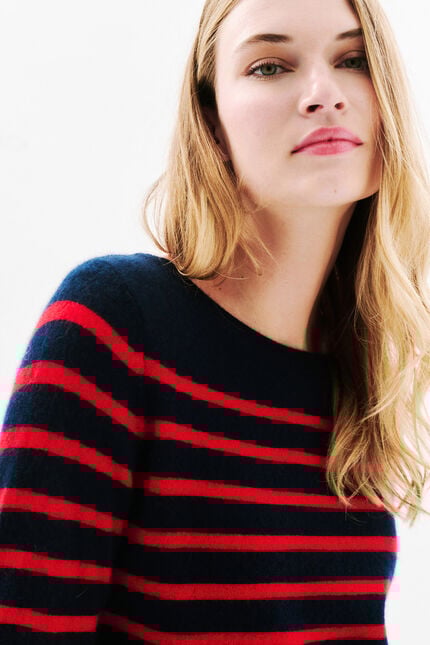 Mzoely 100% cashmere sweater navy blue woman