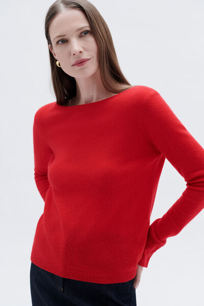 Pull mzoan rouge femme