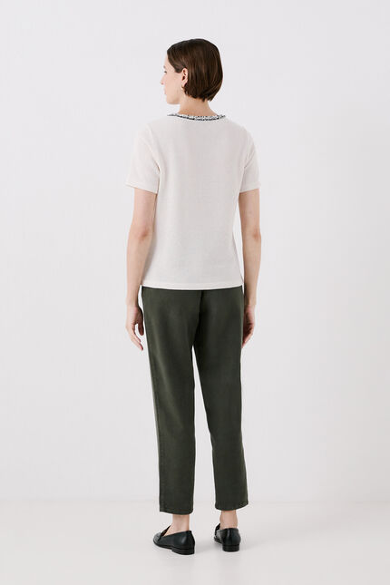 T-shirt tavril ecru femme