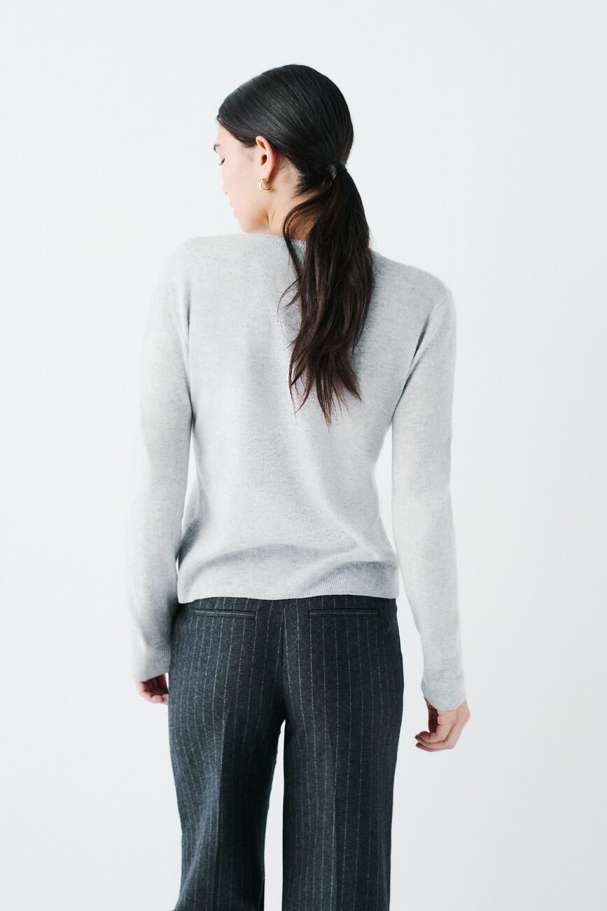 mcaroline 100% cashmere cardigan light grey woman