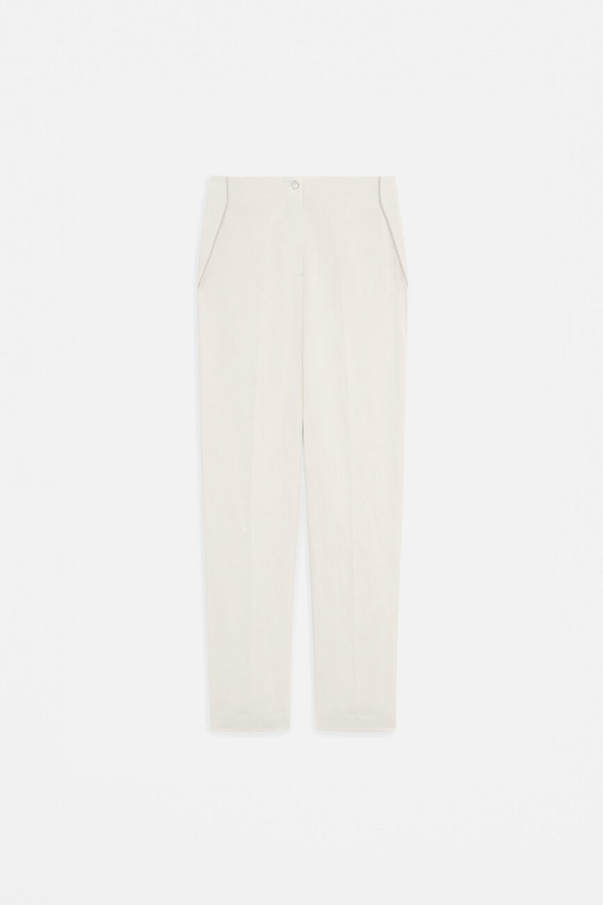 Pantalon parure creme femme