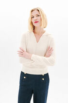 Mterry sweater ecru woman