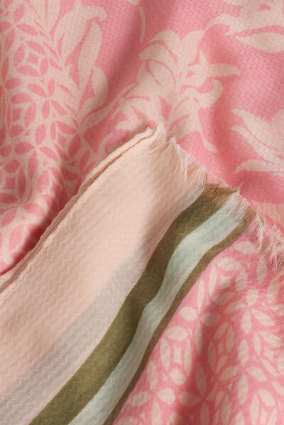 foulard eline rose corail femme