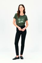 taxime house Toutes à l'école T-shirt khaki green woman
