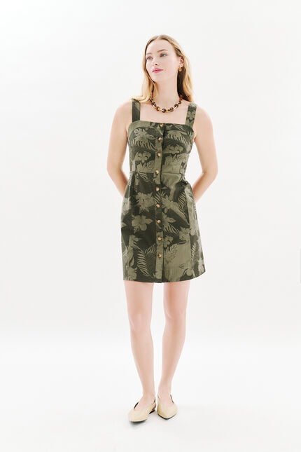 Robe Ravy vert kaki femme