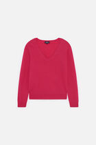 marianne2 100% cashmere sweater raspberry pink woman