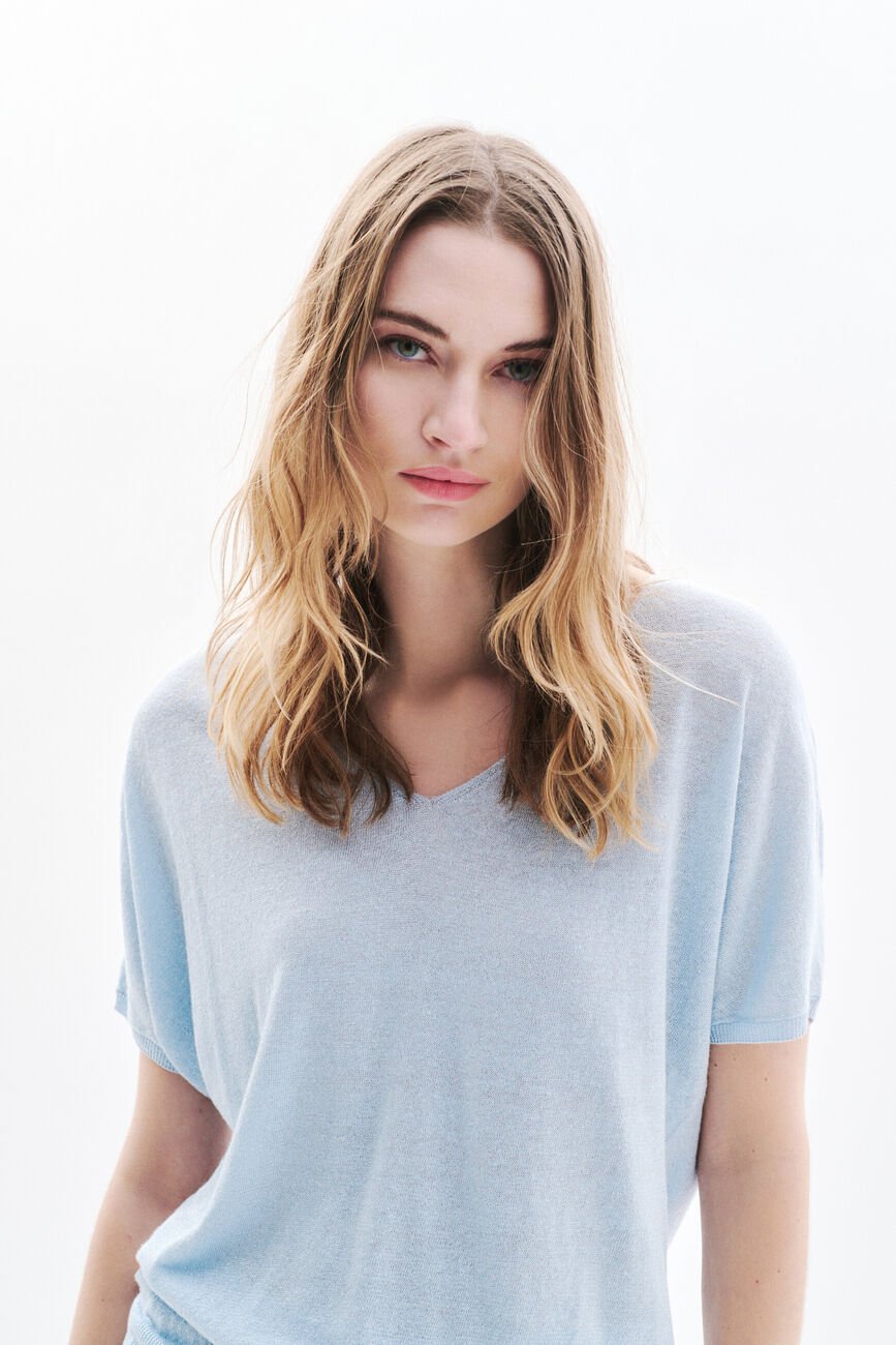 Pull Milanel2 bleu ciel femme